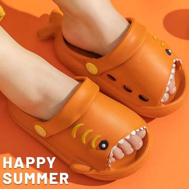 Children Sandals Kids Cartoon Shark Summer Toddler Boys Girls Soft Sole Baby Shoes Anti-Slip Slippers thumbnail 6