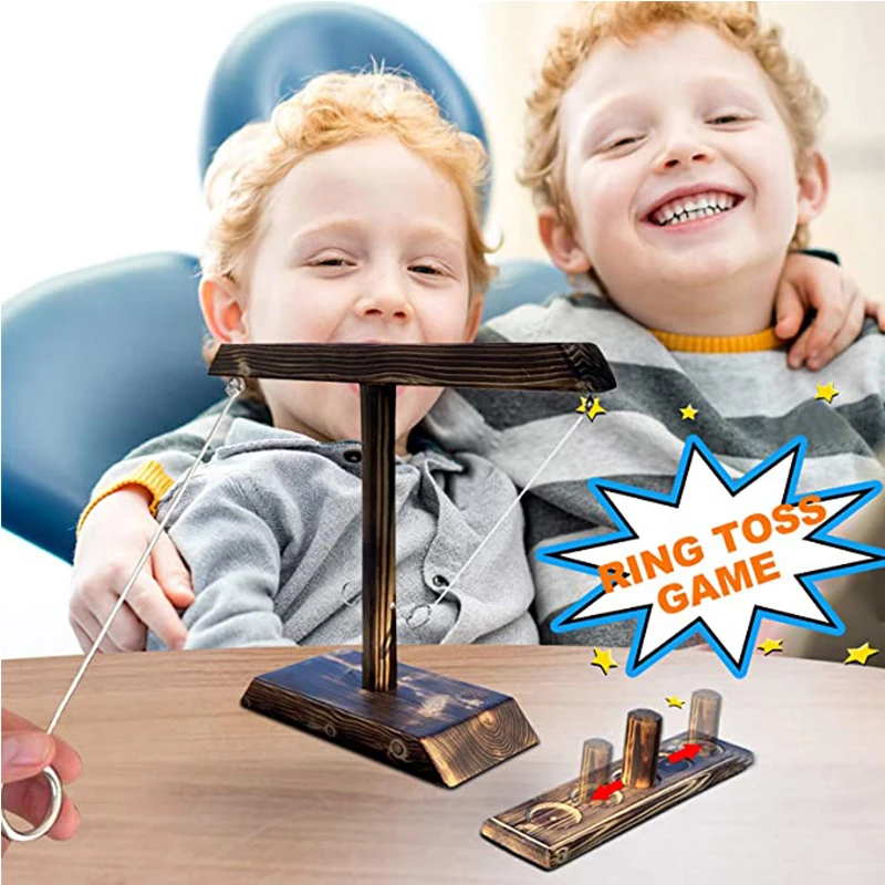 Ring Toss Games for Kids Adults Home Party Drinking Games Fast-paced Handheld Wooden Board Games Shot Ladder Bundle Outdoor Bars thumbnail 5