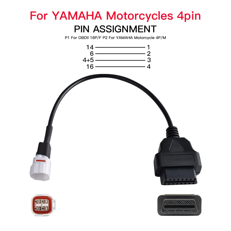 OBD2 Connector Motorbike is Suitable For Yamaha For KTM/Honda/Ducati/Suzuki Diagnostic Fault Code Reader Adaptor Extension Cable thumbnail 5