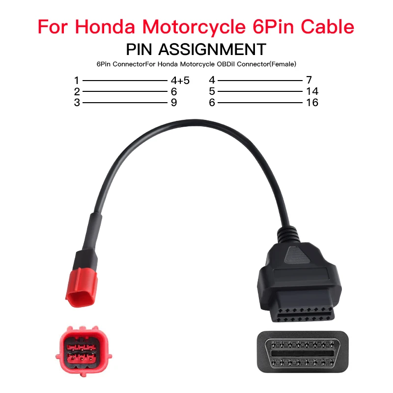 OBD2 Connector Motorbike is Suitable For Yamaha For KTM/Honda/Ducati/Suzuki Diagnostic Fault Code Reader Adaptor Extension Cable thumbnail 2