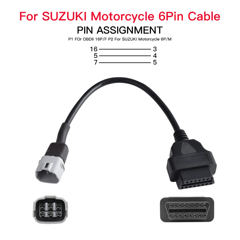 OBD2 Connector Motorbike is Suitable For Yamaha For KTM/Honda/Ducati/Suzuki Diagnostic Fault Code Reader Adaptor Extension Cable thumbnail 6