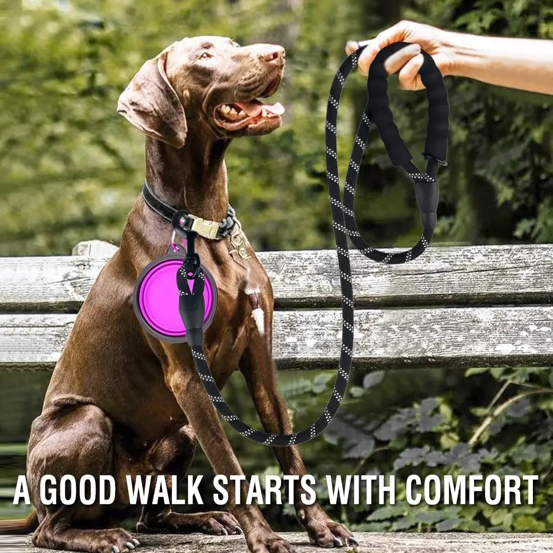 Strong Dog Leash Pet Leashes Reflective Leash For Big Small Medium Dog Leash Drag Pull Tow Golden Retriever thumbnail 5