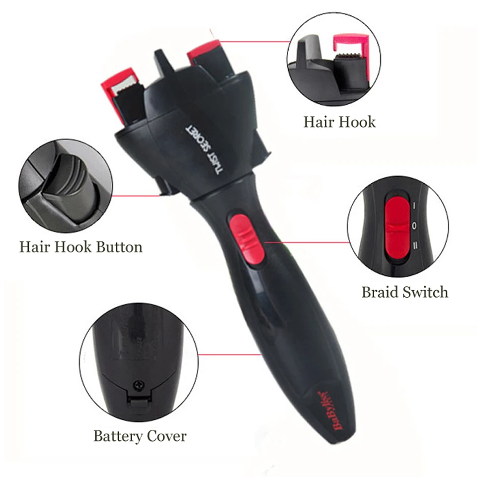 High Quality  Automatic Hair Braider Hair Fast Styling Knotter Smart Electric Braid Machine Twist Braided Curling Dreadlocks thumbnail 3