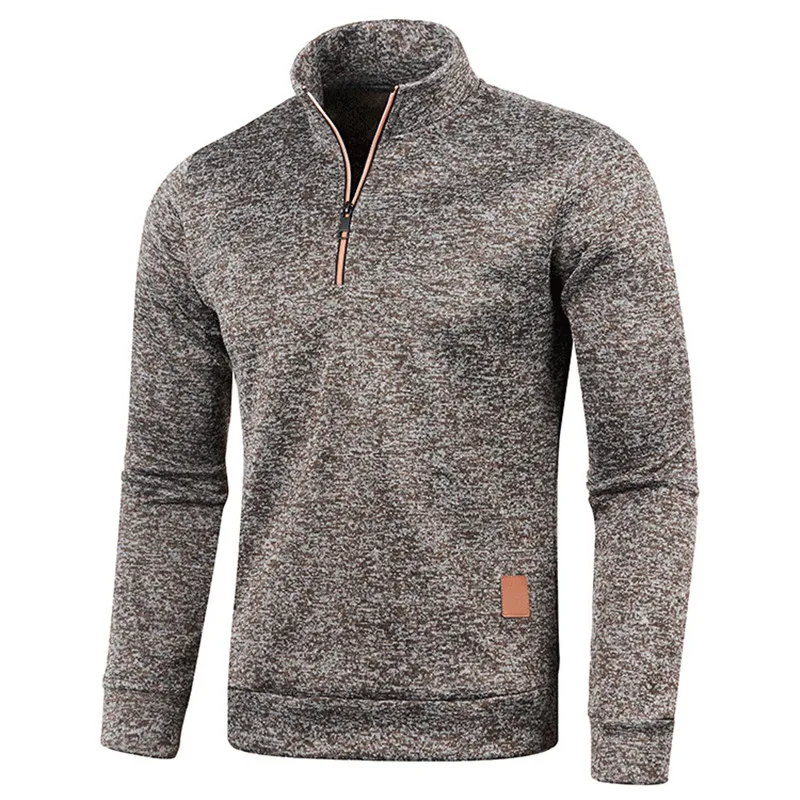 Winter Men's Fleece Thicker Sweater Coat Half Zipper Turtleneck Warm Pullover Quality Male Slim Knitted Wool Sweaters 4XL thumbnail 5