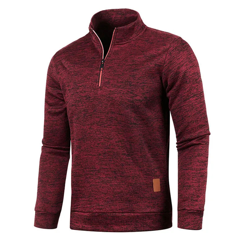 Winter Men's Fleece Thicker Sweater Coat Half Zipper Turtleneck Warm Pullover Quality Male Slim Knitted Wool Sweaters 4XL thumbnail 3