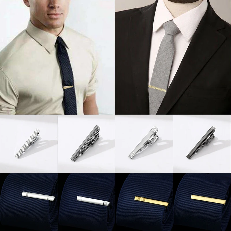 Tie Pin For Men Classic Tie Clips Copper Tie Bar Tie Collar Pin Business Corbata Necktie Clip Jewelry Gift Wedding Accessories thumbnail 6