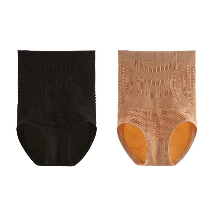 Flarixa High Waist Shaping Panties For Women Breathable Hollow Out Belly Tummy Control Brief Shapewear Body Shaper Underwear thumbnail 6