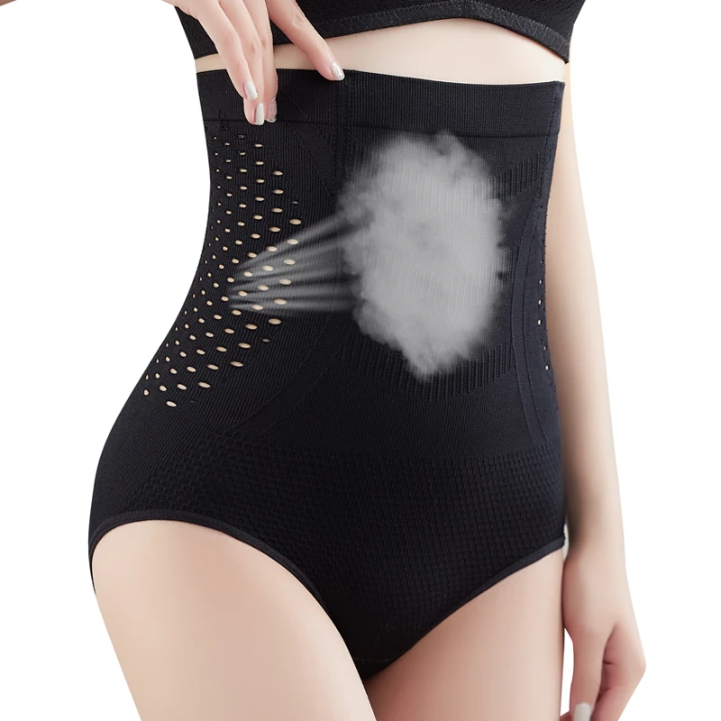 Flarixa High Waist Shaping Panties For Women Breathable Hollow Out Belly Tummy Control Brief Shapewear Body Shaper Underwear thumbnail 5