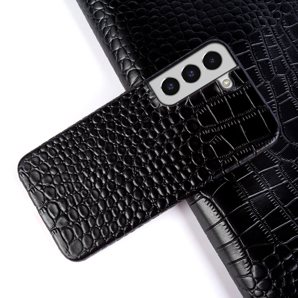 Genuine Leather Case for Samsung Galaxy S22 S23 S21 S20 Ultra Plus S10 Note 20 10 A53 Crocodile Pattern Phone Cover Back Shell thumbnail 6