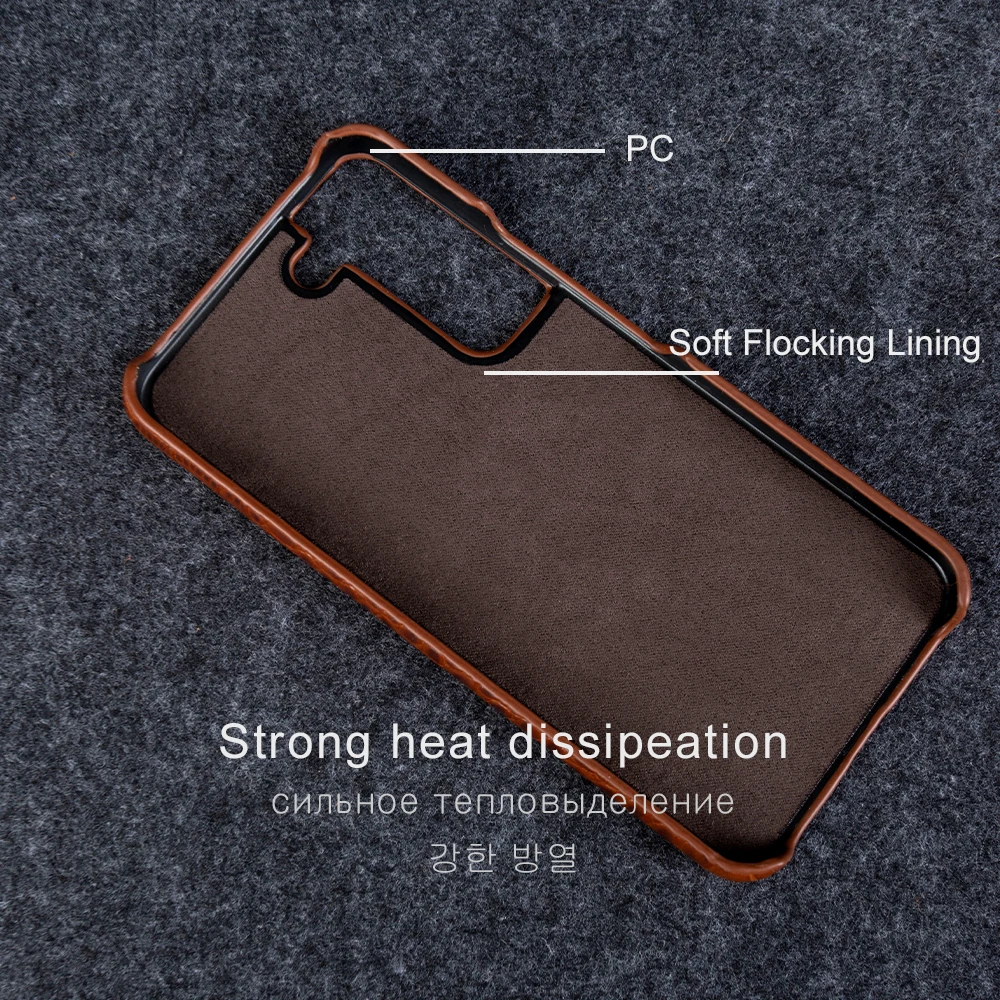 Genuine Leather Case for Samsung Galaxy S22 S23 S21 S20 Ultra Plus S10 Note 20 10 A53 Crocodile Pattern Phone Cover Back Shell thumbnail 3