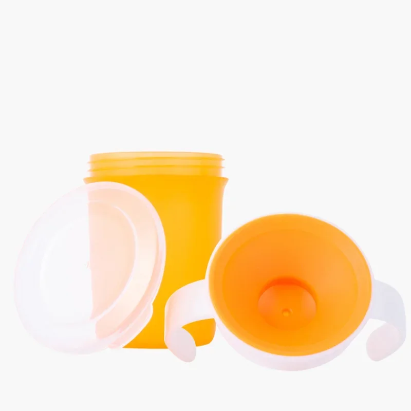 360 Degrees Rotated Baby Learning Drinking Cup with Double Handle Flip Lid Leakproof Infants Water Cups Bottle BPA Free with Lid thumbnail 3