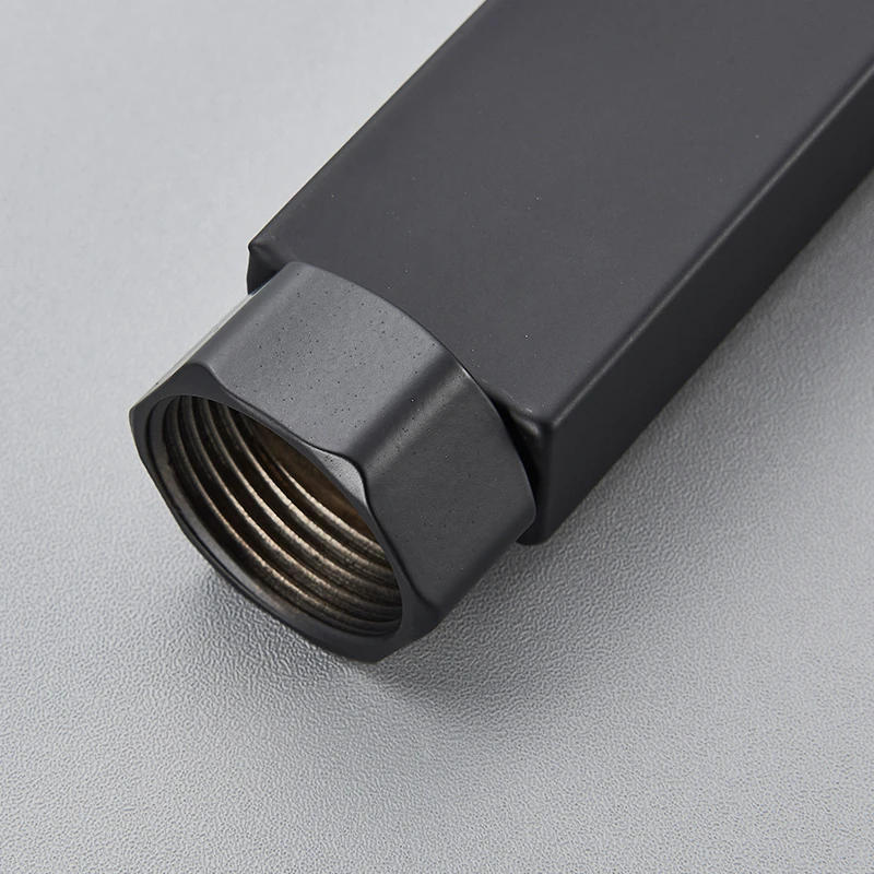 40cm extension shower pipe black chrome shower faucet extension pipe shower accessories shower bar thumbnail 5