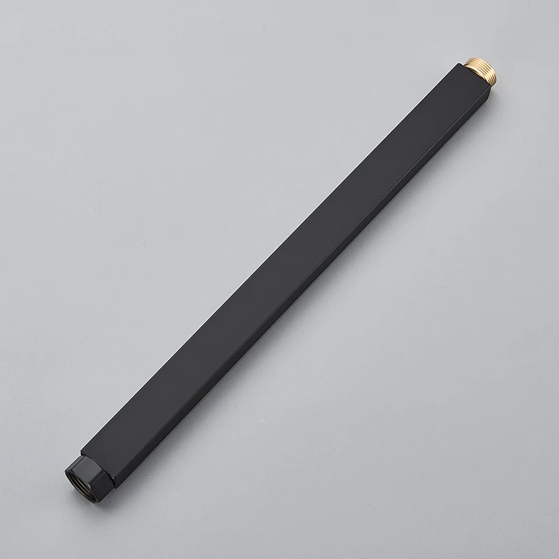 40cm extension shower pipe black chrome shower faucet extension pipe shower accessories shower bar thumbnail 2