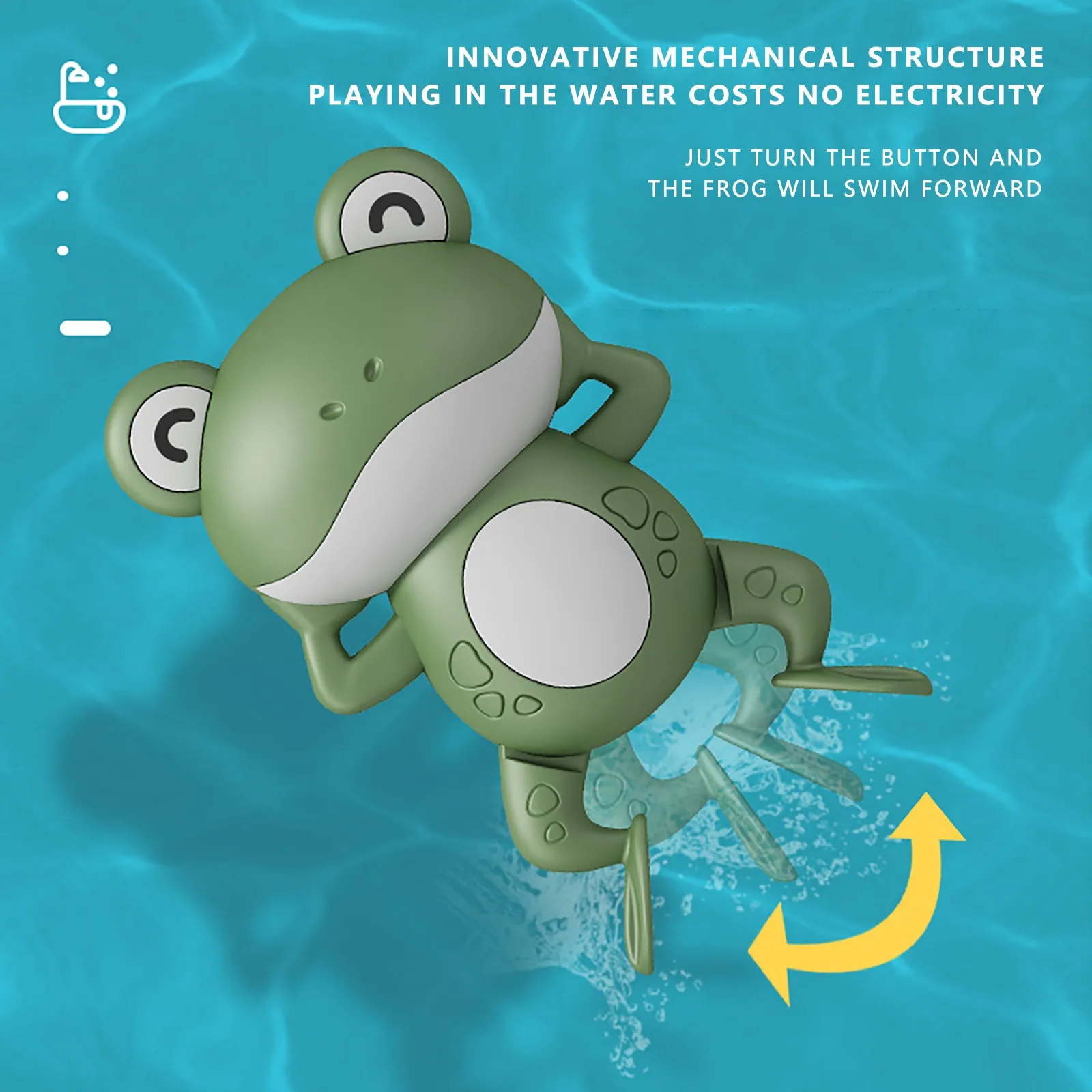 1PCS New Cute Baby Bath Toys For Children New Baby Bath Swimming Bath Toy Cute Frogs Clockwork Bath Toy infantil thumbnail 4