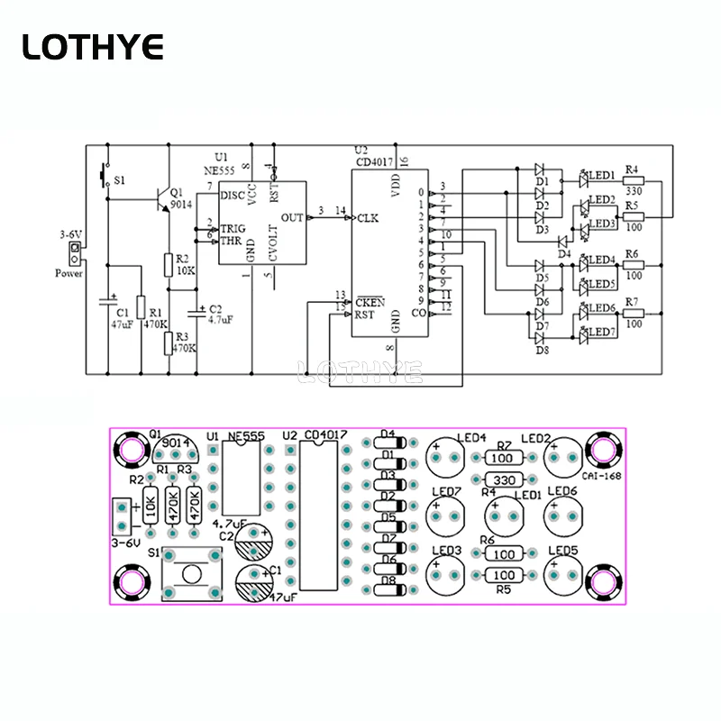 LED Dice Making Kit DIY Fun Welding Kit Electronic Skills Training Welding Practice Suite thumbnail 5