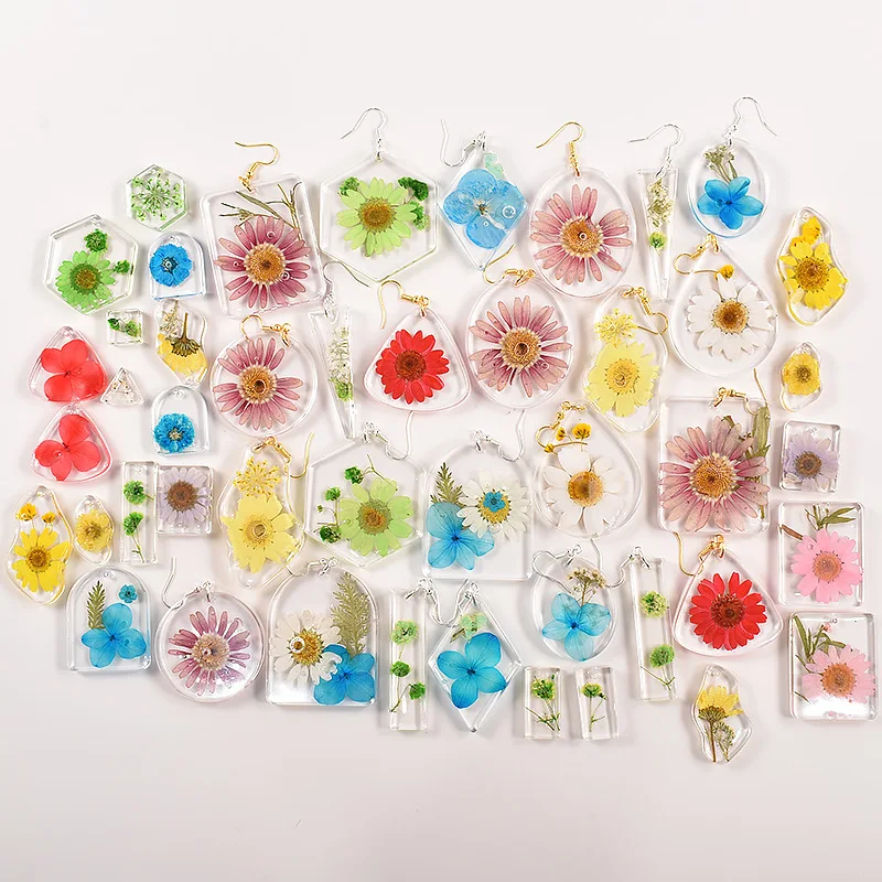 Geometric Earring Pendant Silicone Mold For Epoxy Resin DIY Earring Keychain Necklace Charms Resin Silicone Mold Jewelry Making thumbnail 4