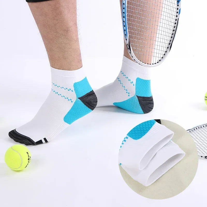 1/3/5 Pairs Men Women Socks Couples Elastic Pressure Compression Socks Outdoor Sports Trail Running Cycling Ankle Socks Boat thumbnail 3