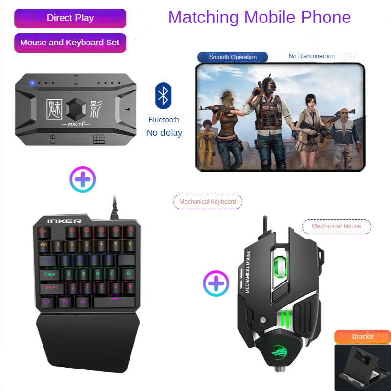 M1 Pro Mobile Phone Game Converter Gaming Keyboard Mouse Controller BT V5.0 Programmable Adapter Support IOS Android System thumbnail 2