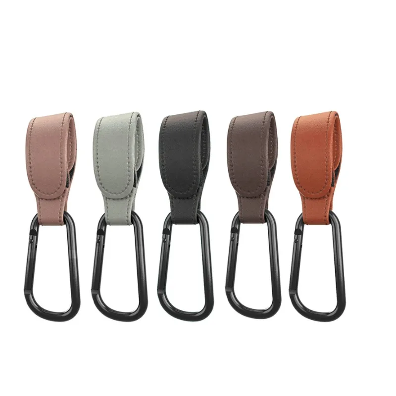 Baby Stroller Hook Fashion PU Leather Adjustable Pram Hook Cart Organizer Diaper Bag Hanger Children Boy Girl Travel Accessories thumbnail 5