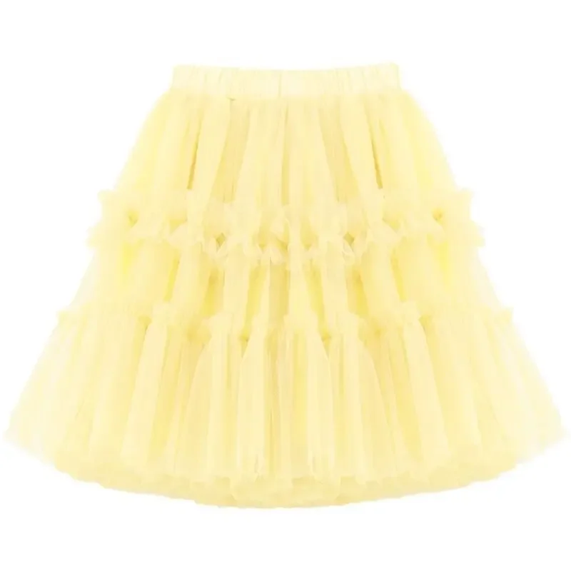 Girls Tutu 2023 Summer New Kids Mid-length Fashion Korean Birthday Party Dance Ball Gown Princess Skirt Parent-child Gauze Skirt thumbnail 3