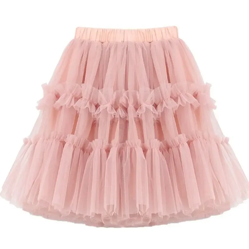 Girls Tutu 2023 Summer New Kids Mid-length Fashion Korean Birthday Party Dance Ball Gown Princess Skirt Parent-child Gauze Skirt thumbnail 6