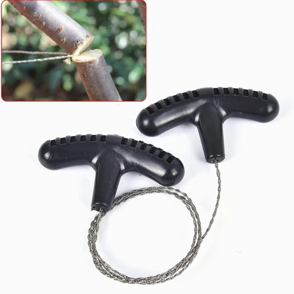 Manual Hand Steel Rope Chain Saw Folding Wire Saw Outdoor Emergency Survival Gear Travel Tool Camping Hiking Survival Kits thumbnail 5