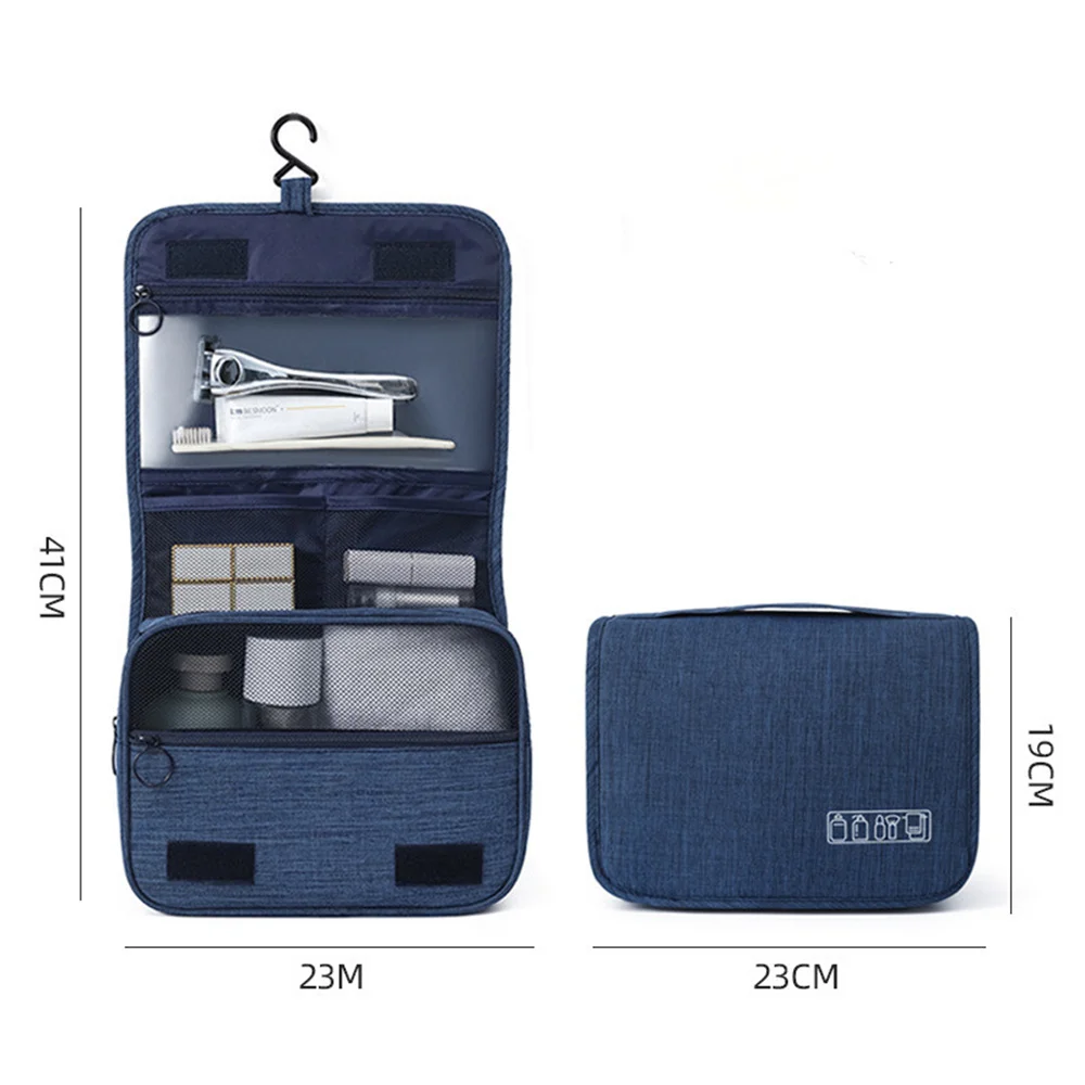 Portable Toiletry Washbag with Hanging Hook Waterproof Women Bathroom Cosmetic Storage Bag Large Capacity Travel Men Makeup Case thumbnail 5