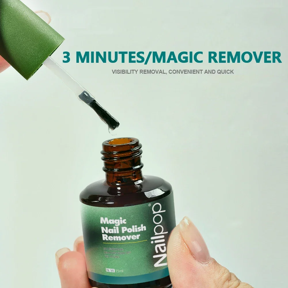 Nailpop Magic Remover Nail Gel Polish Clean Fast Remover Within 3-5 MINS UV Gel Polish Magic Burst Nail Gel Remover Tool 15ml thumbnail 4