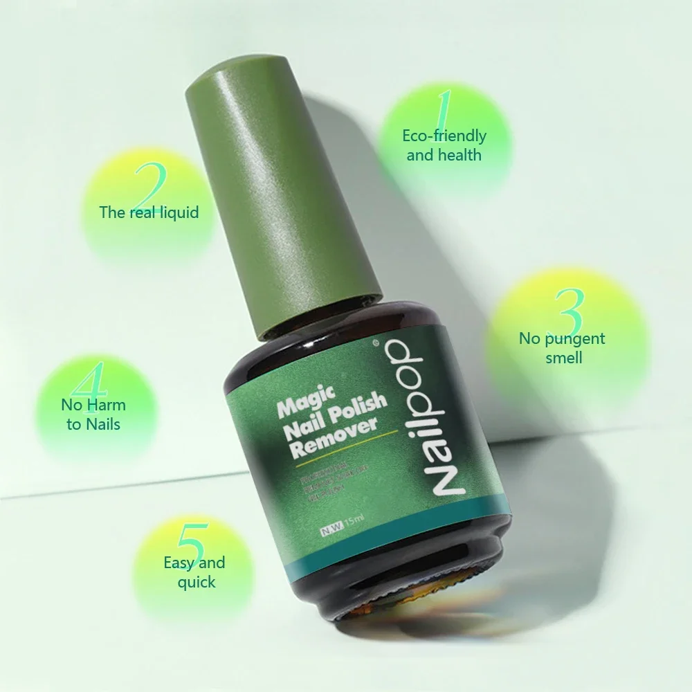 Nailpop Magic Remover Nail Gel Polish Clean Fast Remover Within 3-5 MINS UV Gel Polish Magic Burst Nail Gel Remover Tool 15ml thumbnail 5