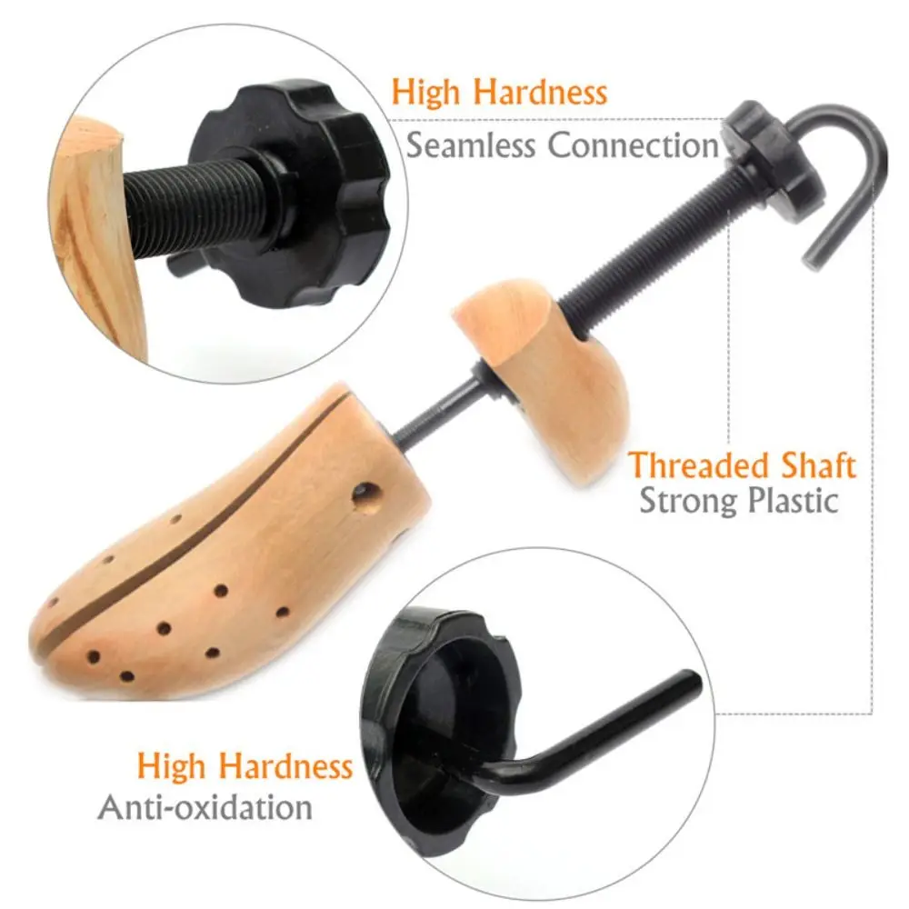 2-Way Adjustable Shoe Stretcher Shoes Tree Shaper Rack Pine Wood Shoe Expander For Man Women Shoe Accessories S/M/L thumbnail 3