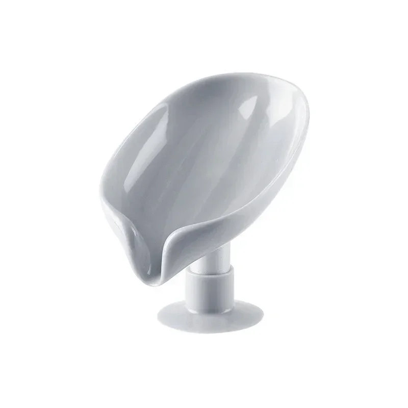 otus leaf Shape Soap Box Bathroom Accessories Tray Creative Sucker Water-free Storage Box thumbnail 6