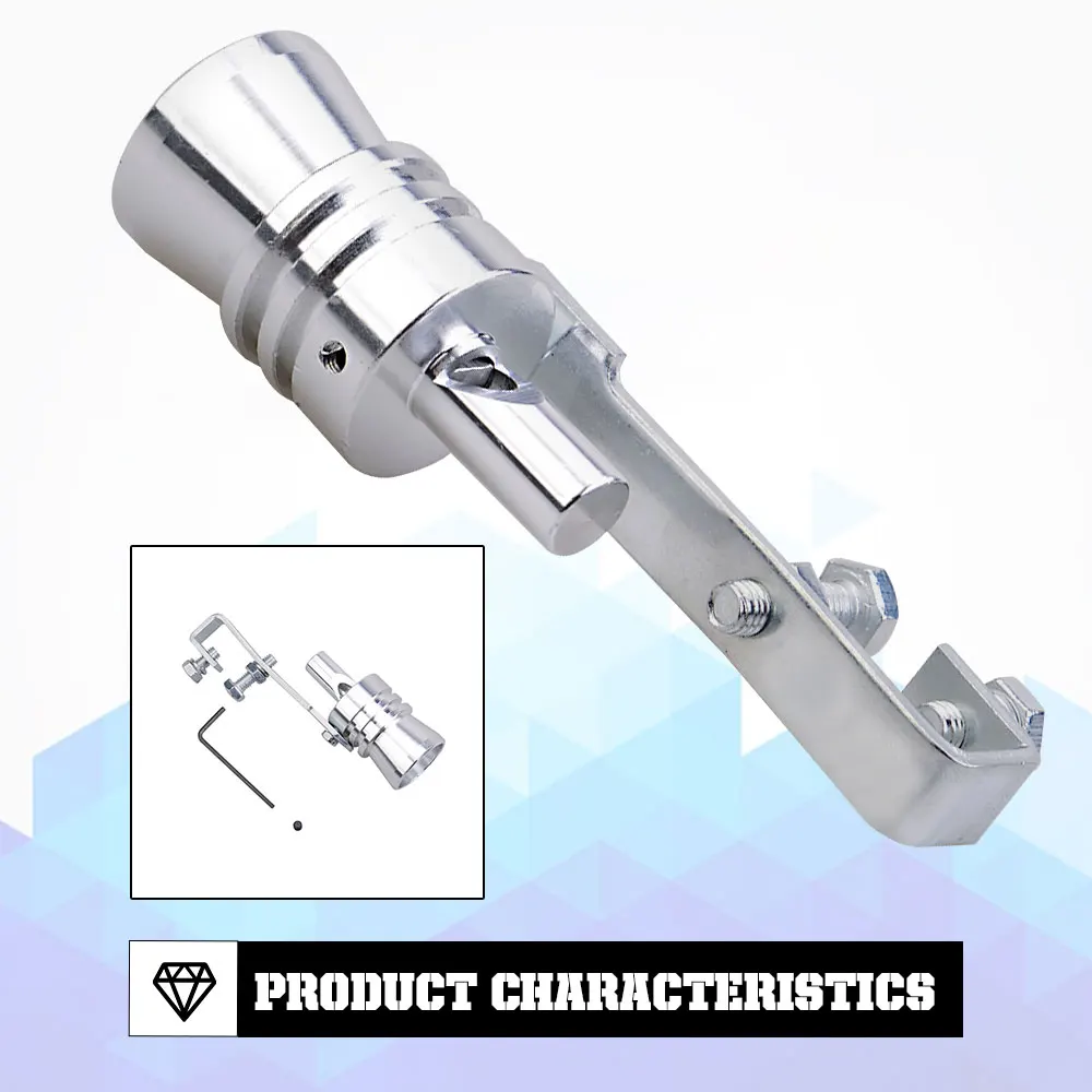 Universal Turbo Sound Simulator Whistle Car Exhaust Pipe Whistle Vehicle Sound Muffler S/M/L/Xl thumbnail 4