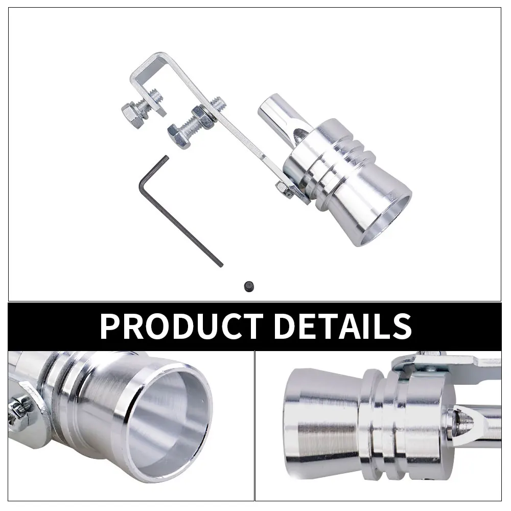 Universal Turbo Sound Simulator Whistle Car Exhaust Pipe Whistle Vehicle Sound Muffler S/M/L/Xl thumbnail 5