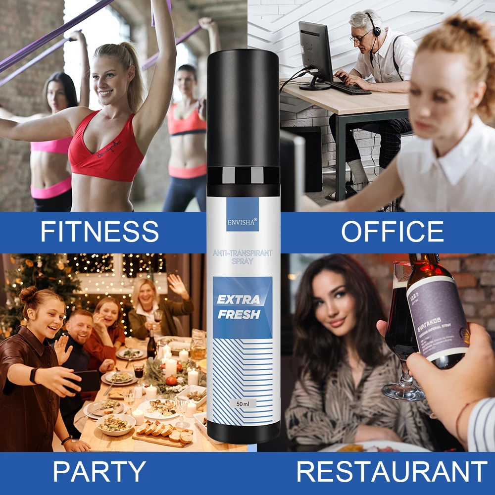 ENVISHA Antiperspirant Spray Dew Underarms Dry Body Odor Removal Deodorant Water Lasting Fragrance Body Cleaning Skin Care thumbnail 3