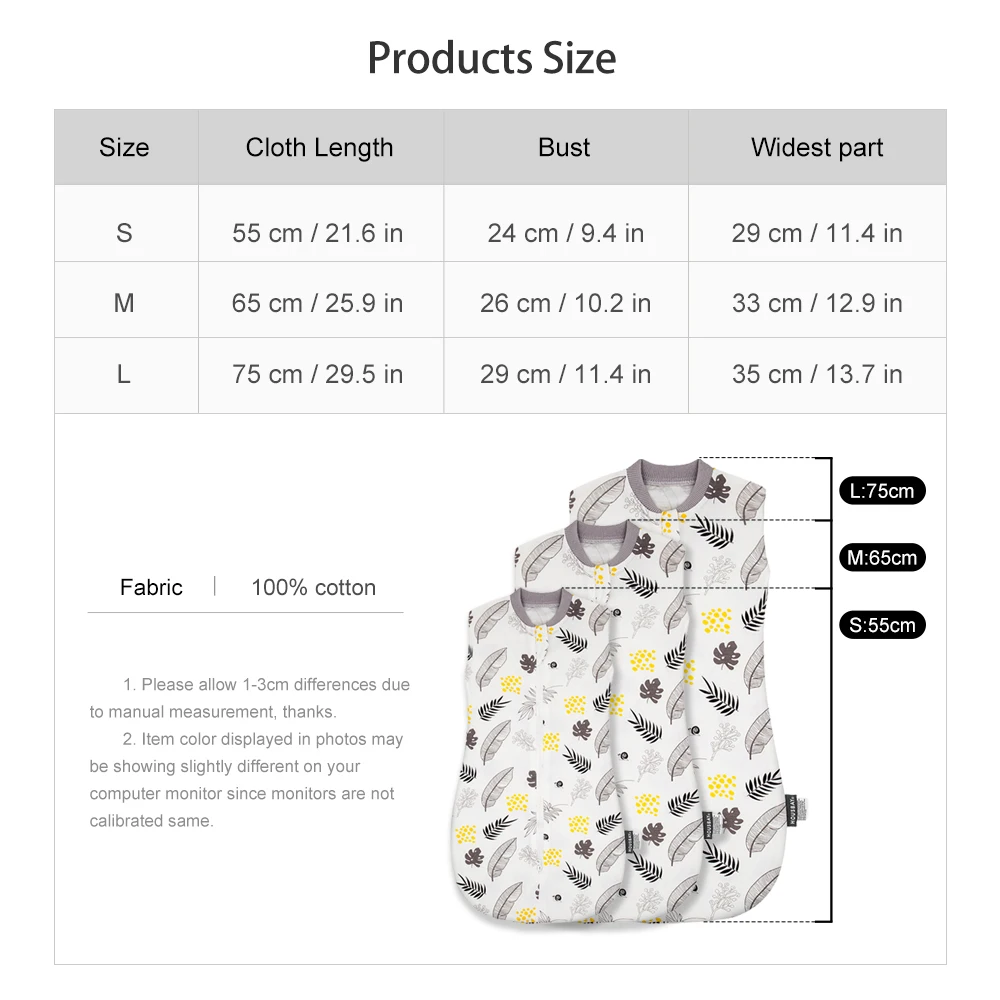 Baby Sleeping Bags Summer Thin Newborn Swaddle Blanket For 0-12Months Infant 100% Cotton Soft Newborn Wrapping 2-Ways Zipper thumbnail 6