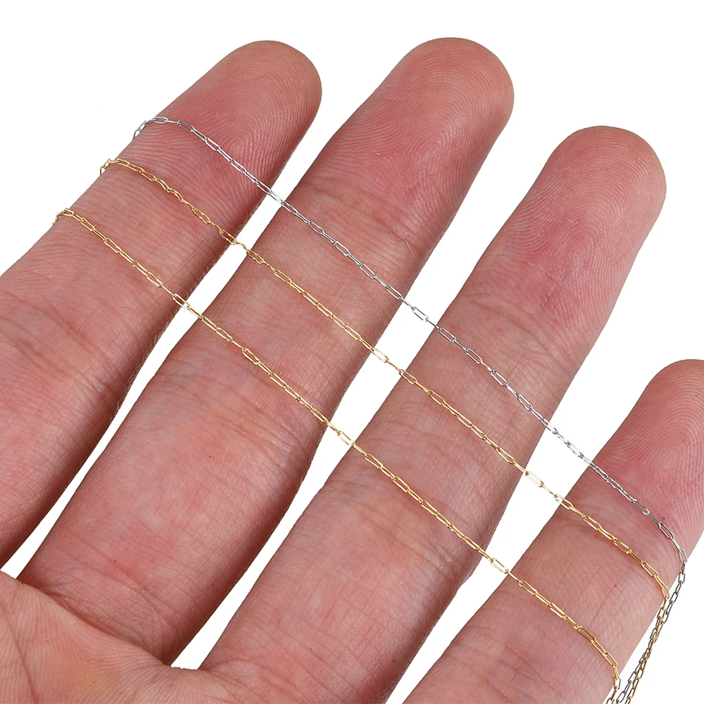 No Fade 10Meters 2Meters Stainless Steel Chain Super Fine Thin Beading Chains for Bracelet Necklace Jewelry Making DIY Wholesale thumbnail 3