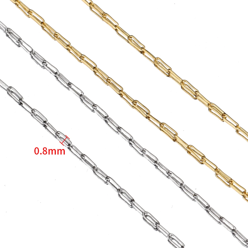 No Fade 10Meters 2Meters Stainless Steel Chain Super Fine Thin Beading Chains for Bracelet Necklace Jewelry Making DIY Wholesale thumbnail 4