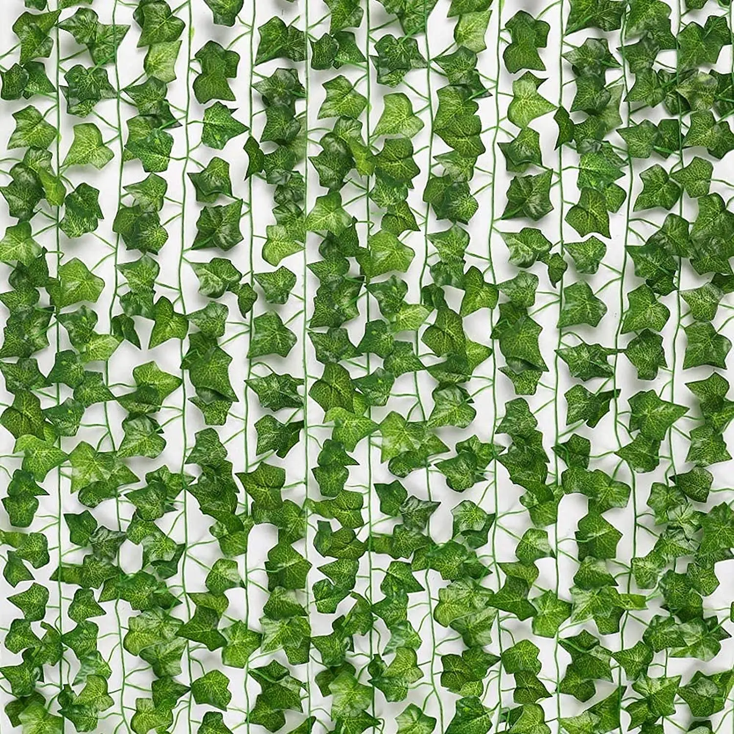 High-quality Artificial Ivy Leaf Plants Vine Hanging Garland Fake Foliage Flowers Home Kitchen Garden Office Wedding Wall Decor