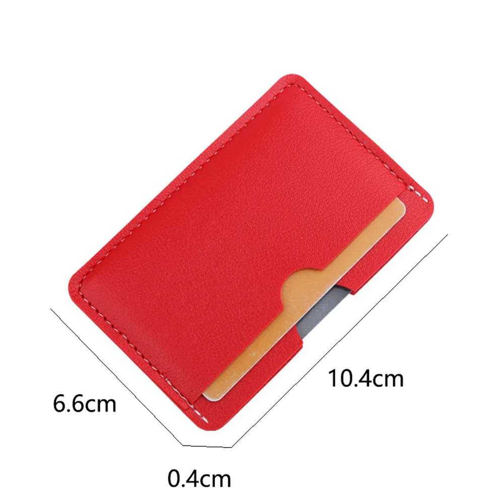 6 Color Mini PU Leather ID Card Holder Coin Purse Women Men Business Card Cover Bank Credit Card Box 3 Card Slot Slim Card Case thumbnail 6