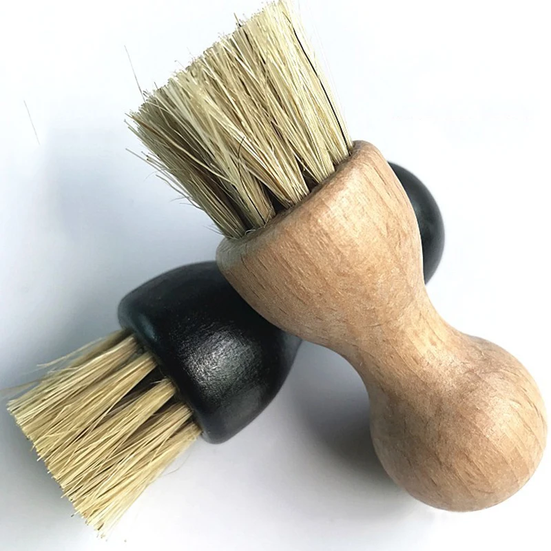 Leather Shoes Polish Brush Shoe Brush Wood Handle Portable Boot Shoes Brush Shoes Cleaning Tool Hog Bristle Brushes For Sneakers thumbnail 5