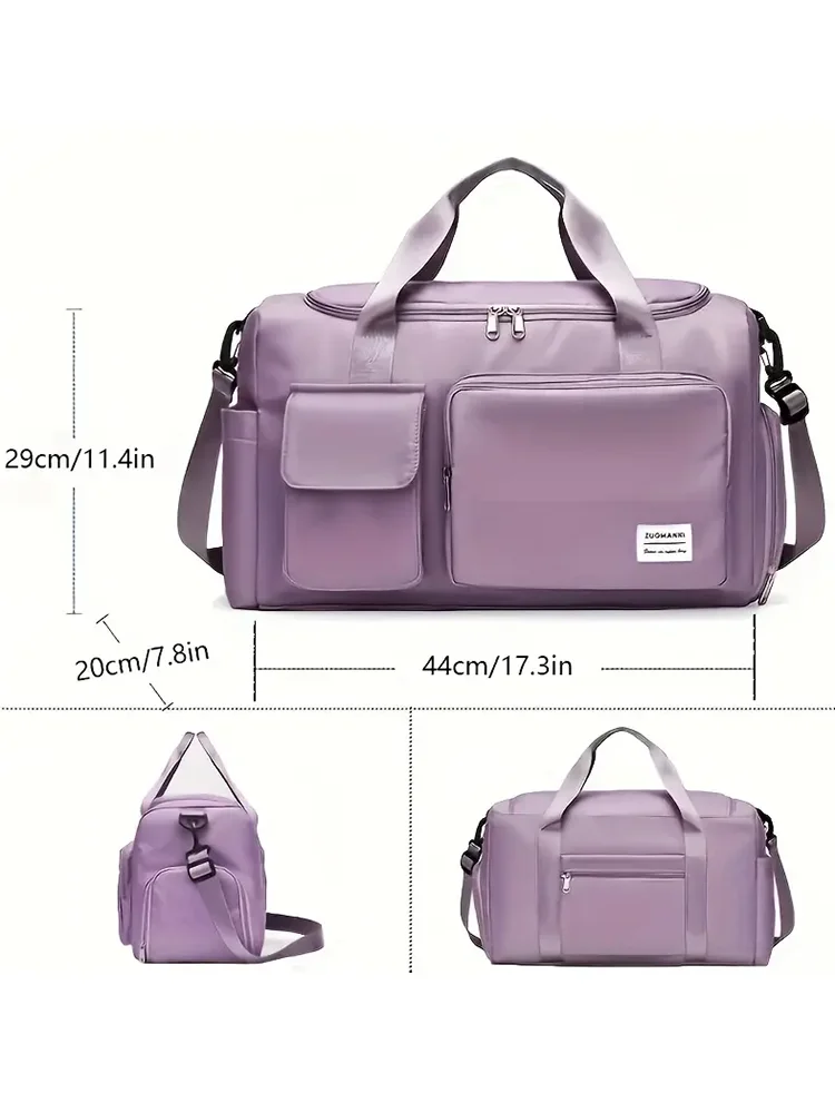 UNIXINU Carry On Travel Bag Large Capacity Weekender Overnight Duffle Bags with Shoe Compartment Sports Fitness Bags for Women thumbnail 3