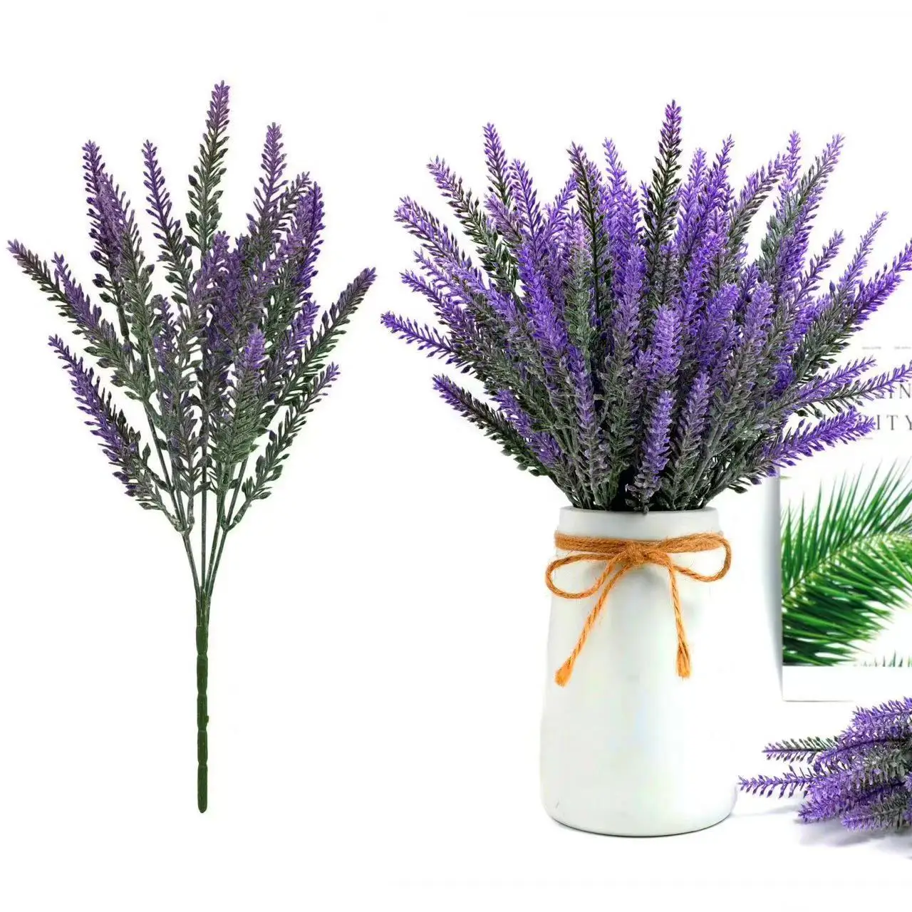 Provence Lavender Plastic Artificial Flowers False Plants Wedding Home Outdoor Garden Decoration Table Decoration thumbnail 2