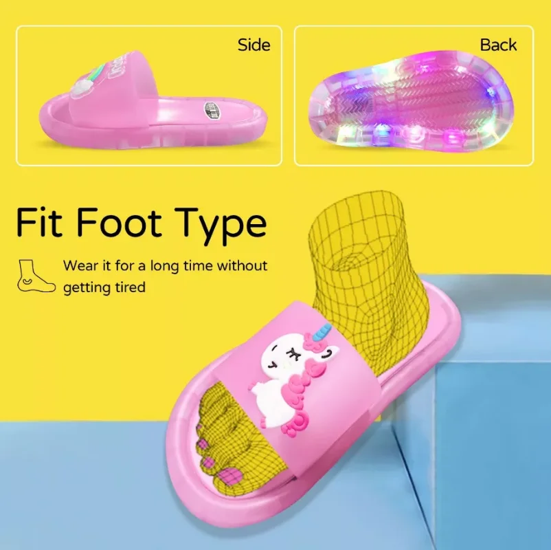 Girl Slippers Children LED Kids Slippers Baby Bathroom Sandals Kids Shoes for Girl Boys Light Up Shoes Toddler thumbnail 6