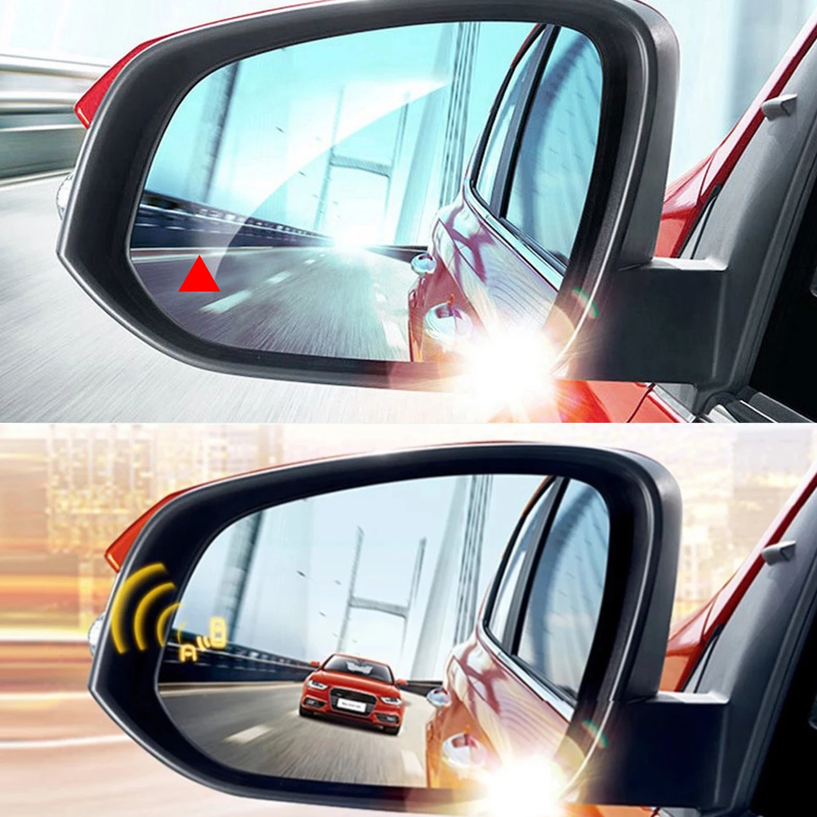 Car Blind spot detection system BSD Lens Light Alarm Radar Safety Driving Ultrasonic Sensor Distance Assist Lane Changing Tool thumbnail 2