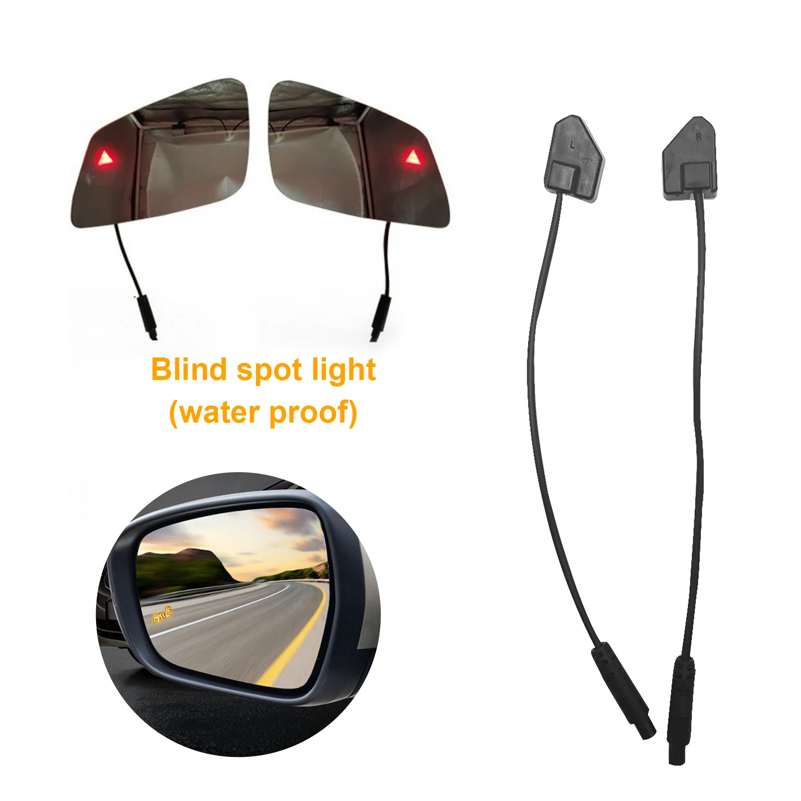 Car Blind spot detection system BSD Lens Light Alarm Radar Safety Driving Ultrasonic Sensor Distance Assist Lane Changing Tool thumbnail 6