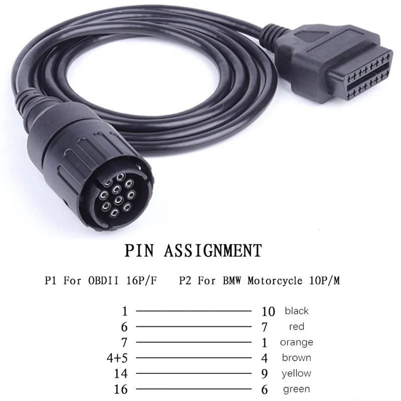 For BMW ICOM D Cable ICOM-D Motorcycles Motobikes 10 Pin Adaptor 10Pin To 16Pin OBD2 OBDII Diagnostic Cable I-COM A2 tool cables thumbnail 3