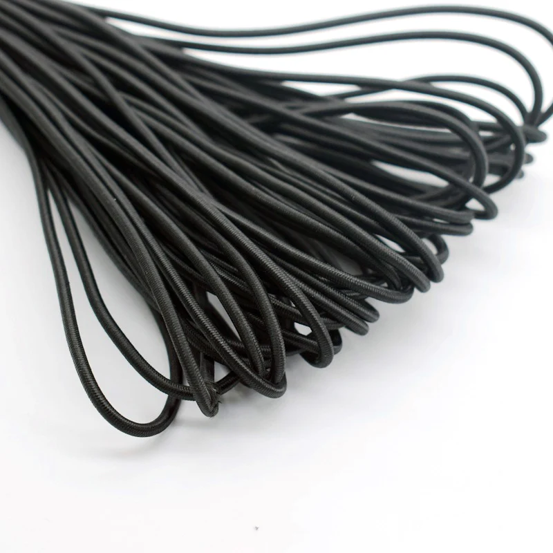 1/2/3/4/5/6MM Strong Elastic Rope White&Black High-Quality Elastic Rubber Rope Sewing Garment Craft for DIY Sewing Accessories thumbnail 4
