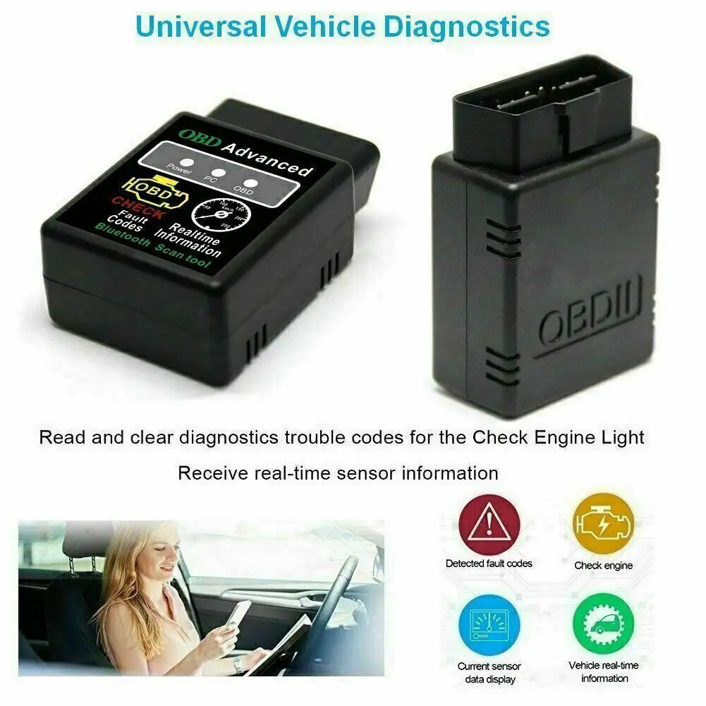 OBD V2.1 V1.5 ELM327 OBD2 Auto Scanner OBDII Car Tester Bluetooth 5.1 Car Diagnostic Tool for Android Windows Symbian for Iphone thumbnail 5