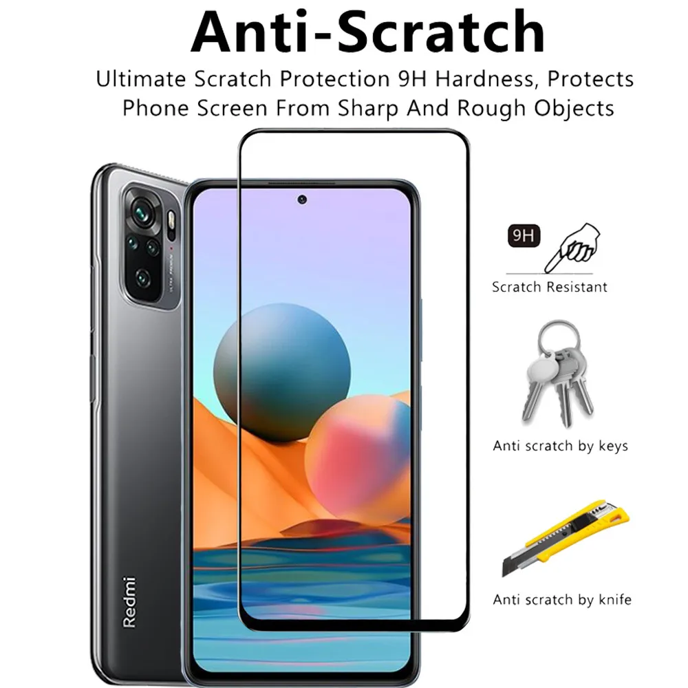 Pelicula, Front Tempered Glass For Xiaomi Redmi Note 15 14 10 11 12 13 Pro 5G Screen Protectors Redmi Note 12S 11S 10S cristal templado Note10 S protector pantalla Note11 verre trempé Redmi Note12 Pro Plus Camera Film thumbnail 2