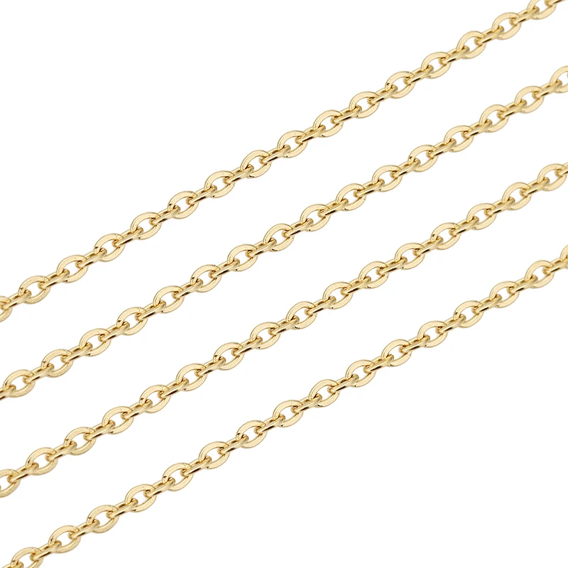 5meters Stainless Steel Link Chains Bulk Lot 1 1.5 2 2.5mm Gold Color Necklace Chains for Diy Bracelet Supplies Jewelry Making thumbnail 3